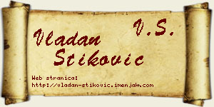Vladan Stiković vizit kartica